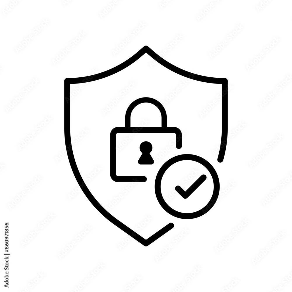 Approved check mark with shield icon For designing websites, logos, apps, templates safety signs. Approved check mark with shield icon For designing websites, logos, apps, templates safety signs.
