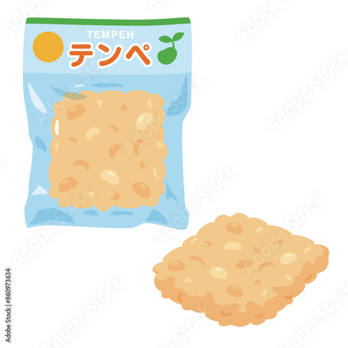 真空パックに入ったテンペ