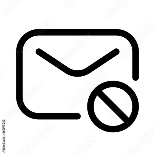 block mail icon with line style, perfect for user interface projects
