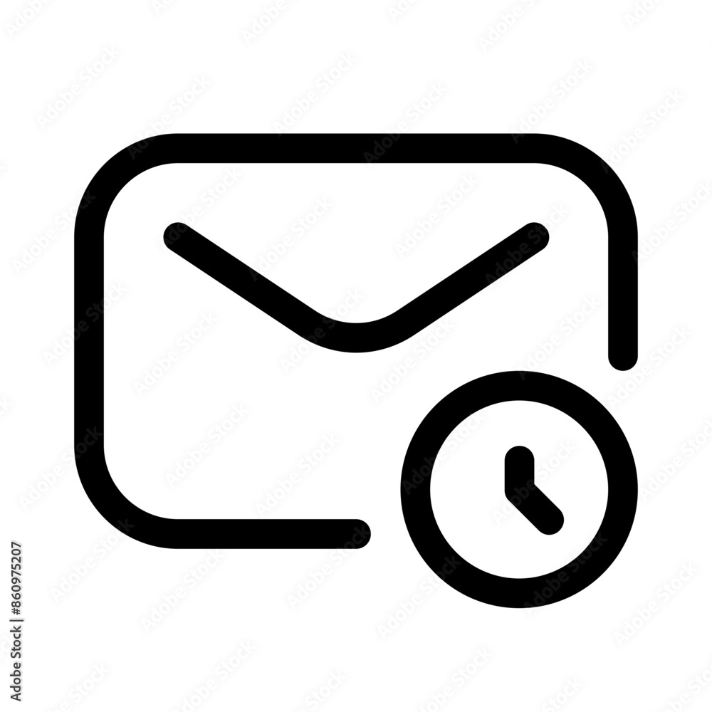 snoozed mail icon with line style, perfect for user interface projects snoozed mail icon with line style, perfect for user interface projects
