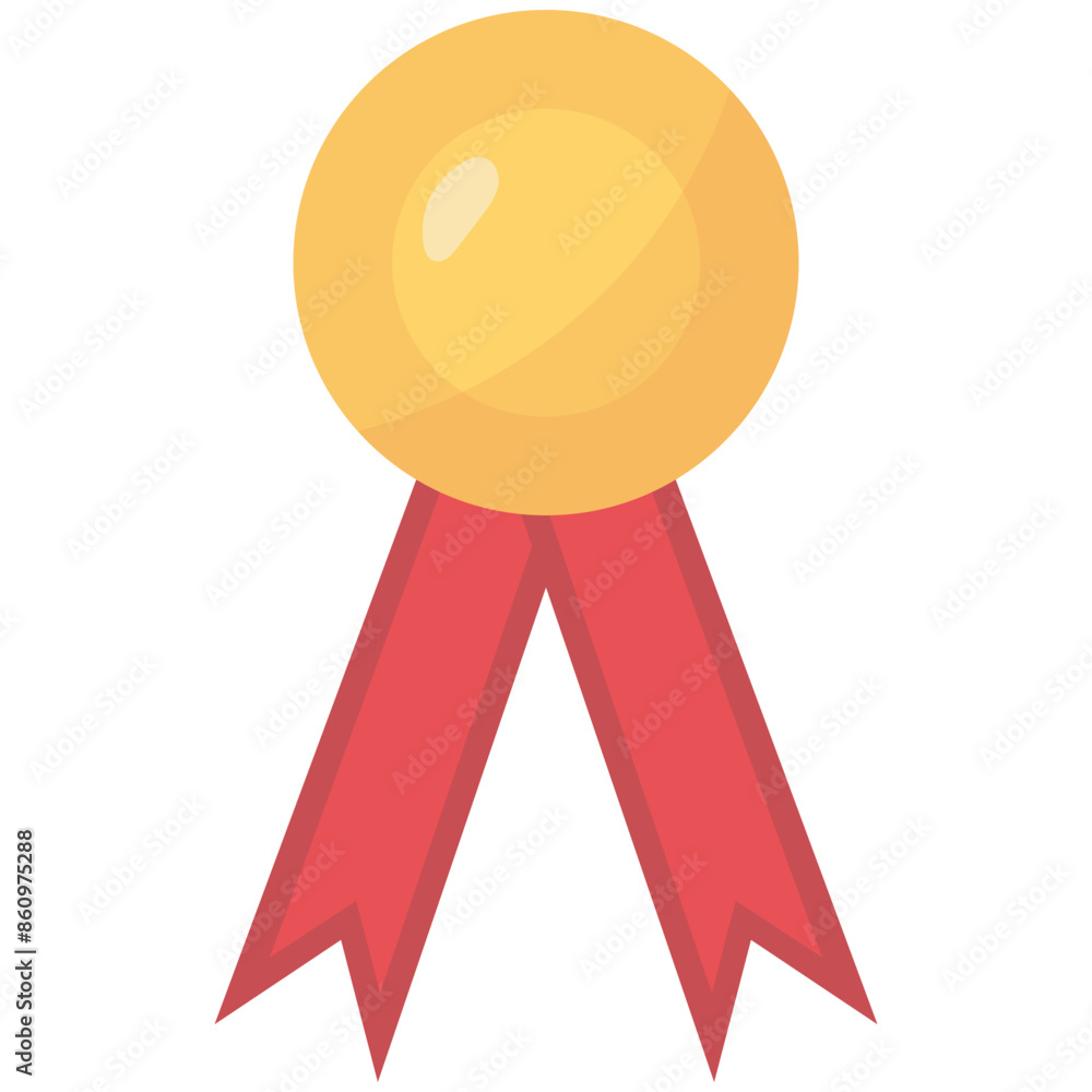Gold Winner Trophy Icon Isolated on White Background. Vector Illustration. Gold Winner Trophy Icon Isolated on White Background. Vector Illustration.