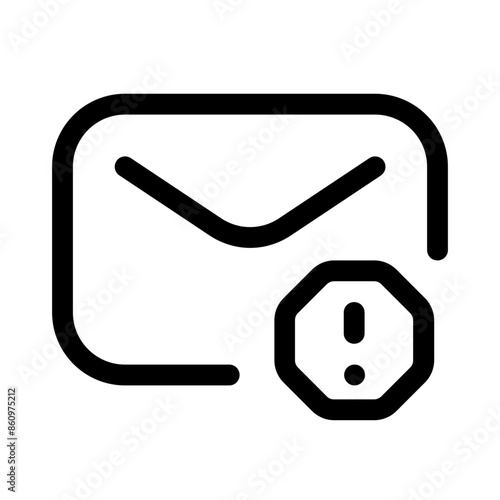 report mail icon with line style, perfect for user interface projects