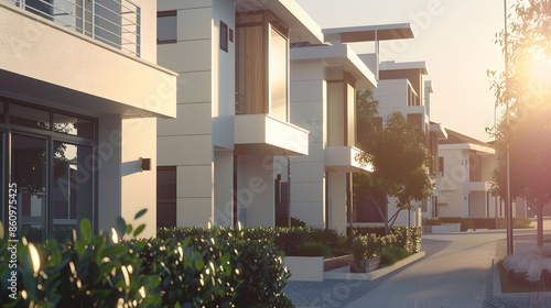 Wallpaper Mural Modern homes and Town houses : Generative AI Torontodigital.ca