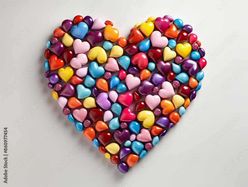 Excellent Hearts in heart candy flat lay Excellent Hearts in heart candy flat lay