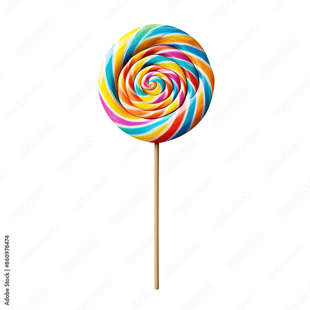 Swirl lollipop on transparent background Generative AI Swirl lollipop on transparent background Generative AI