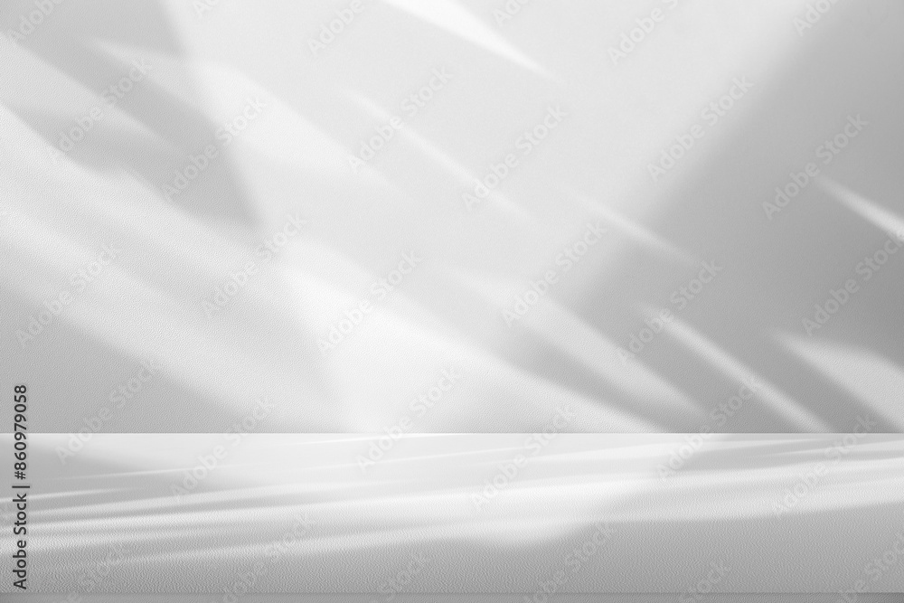 Wall interior background, studio and backdrops show products.with shadow from window color white and grey. background for text insertion and presentation product Wall interior background, studio and backdrops show products.with shadow from window color white and grey. background for text insertion and presentation product