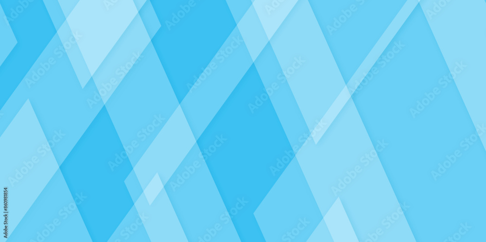Fototapeta premium modern abstract blue background design with layers of textured white material Geometric shapes of yellow and blue paper. Abstract background.
