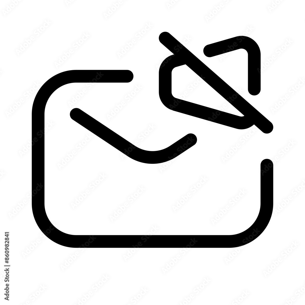 mute mail icon with line style, perfect for user interface projects mute mail icon with line style, perfect for user interface projects