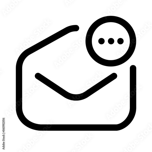 mail conversation icon with line style, perfect for user interface projects