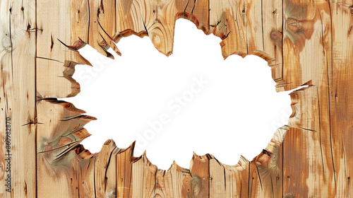 Hole Breaking Through Wooden Wall, Transparent PNG Cut Out - Hole Wood Break Explosion Cut Isolated Isolate Brick Crash
