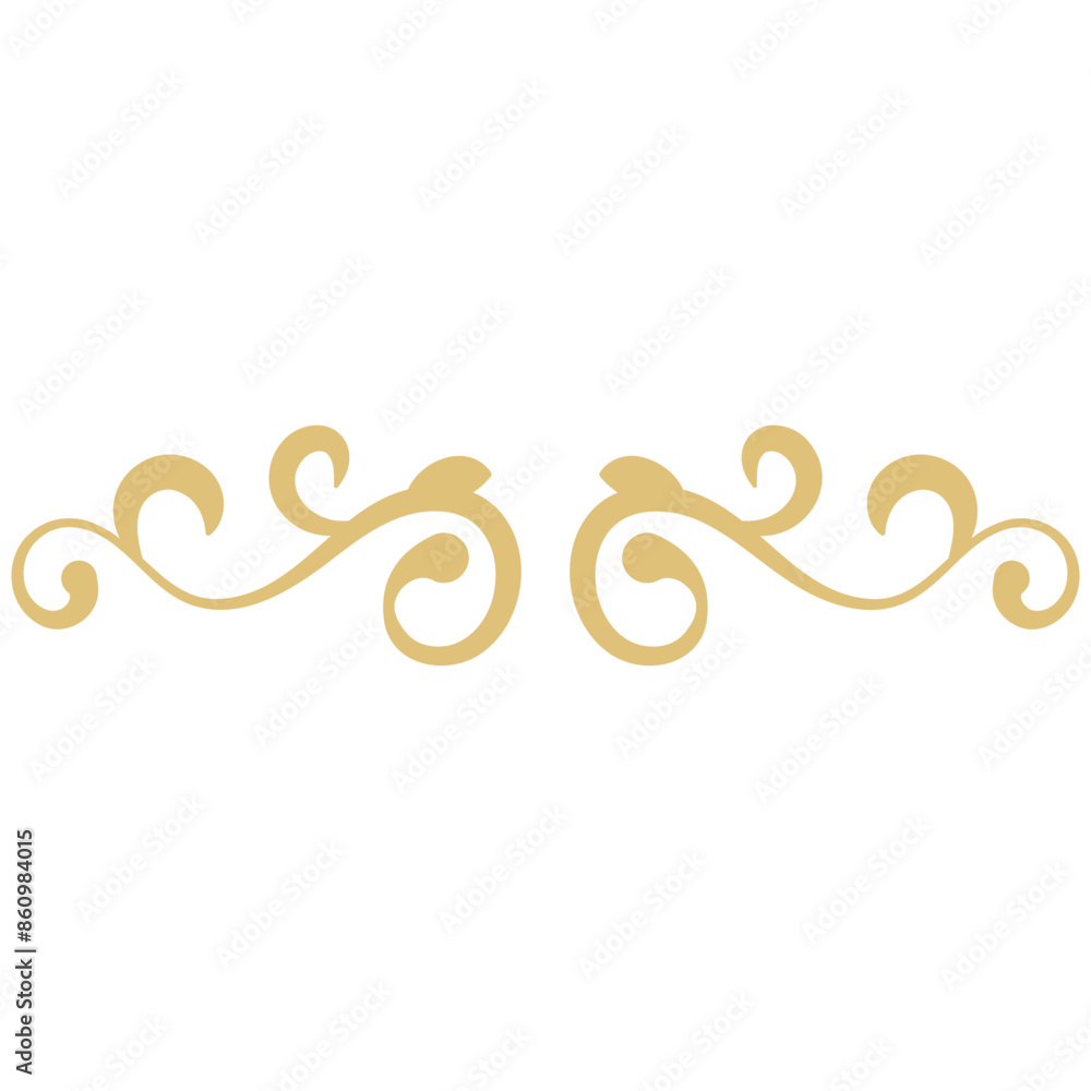 Floral Dividers Element on White Background. Isolated Vector In Simple Design. Floral Dividers Element on White Background. Isolated Vector In Simple Design.