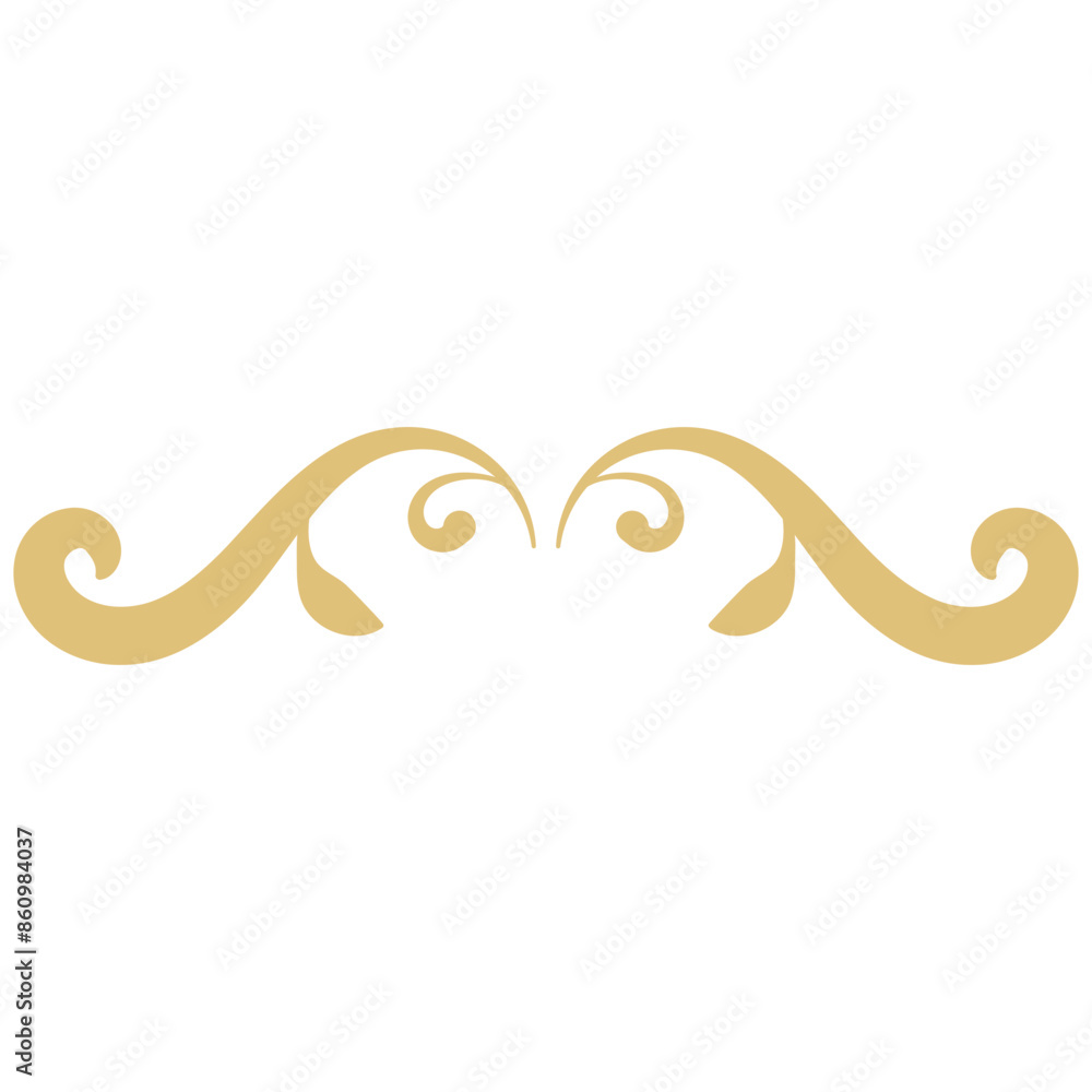 Floral Dividers Element on White Background. Isolated Vector In Simple Design. Floral Dividers Element on White Background. Isolated Vector In Simple Design.