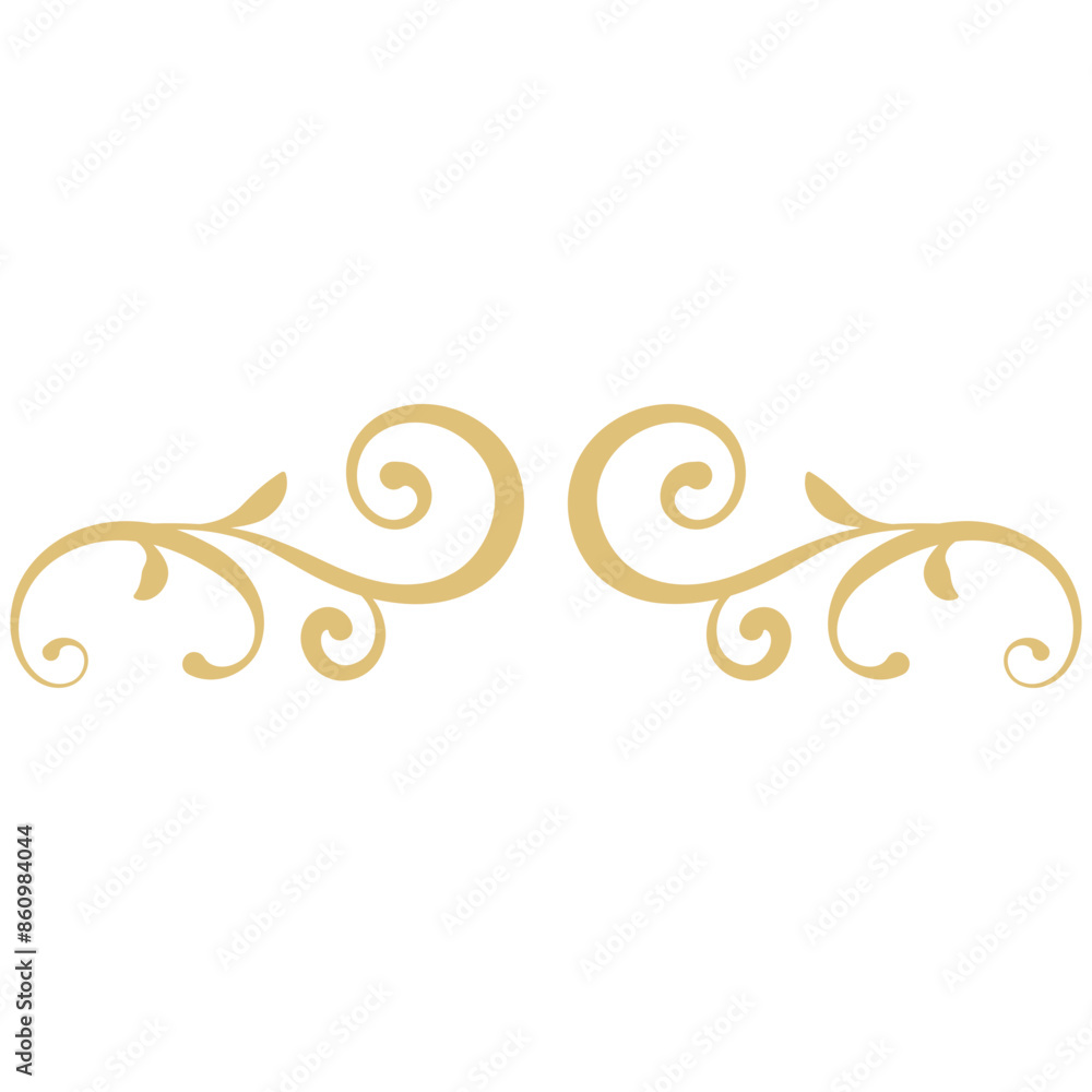Floral Dividers Element on White Background. Isolated Vector In Simple Design. Floral Dividers Element on White Background. Isolated Vector In Simple Design.