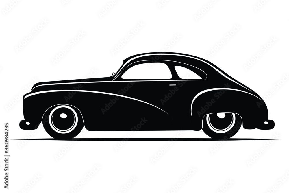Coupe car silhouette vector Coupe car silhouette vector