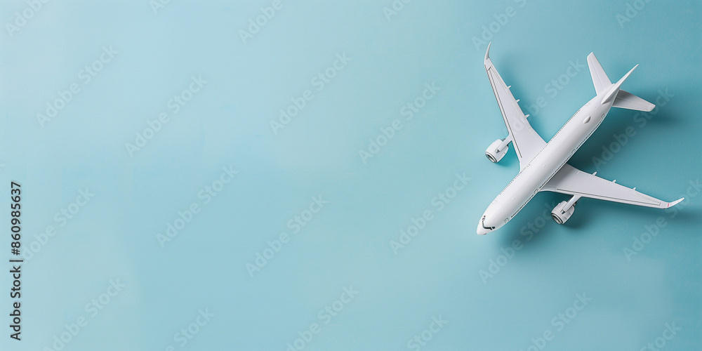 Miniatur-Spielzeugflugzeug auf unifar Hintergrund mit Raum für Text Sommerurlaub mit dem Flugzeug. Reisebüro-Banner-Design-Vorlage, Banner- oder Header-Modell Miniatur-Spielzeugflugzeug auf unifar Hintergrund mit Raum für Text Sommerurlaub mit dem Flugzeug. Reisebüro-Banner-Design-Vorlage, Banner- oder Header-Modell