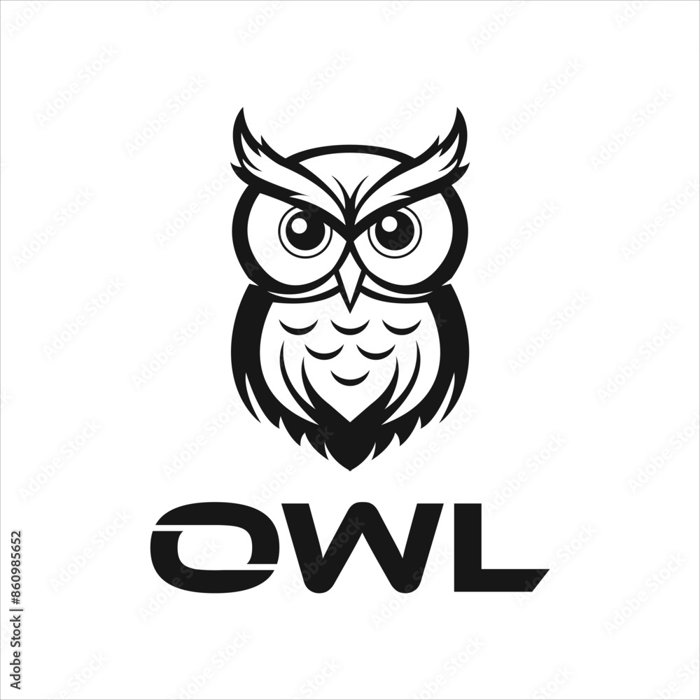 owl logo vector black logo illustration owl logo vector black logo illustration
