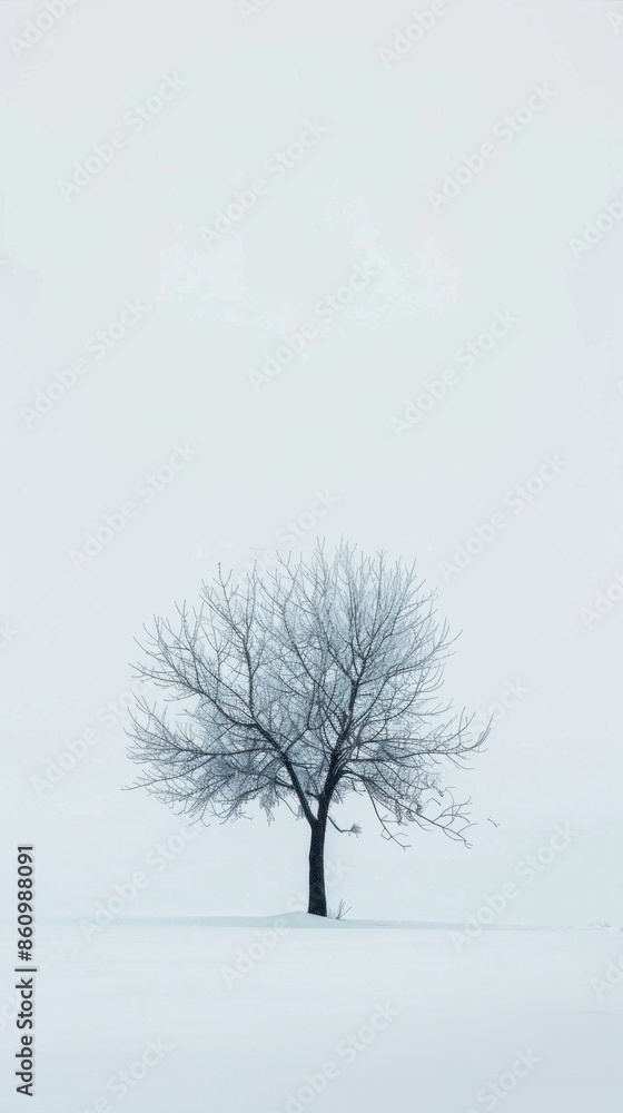 Fototapeta premium winter , award photo, commercial ads photo, product shot, stunning, beautiful, minimalist, centered