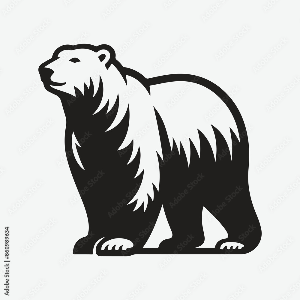 Majestic Polar Bear Silhouette: Captivating Arctic Wildlife Art Majestic Polar Bear Silhouette: Captivating Arctic Wildlife Art