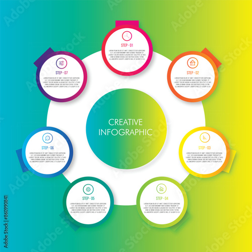 Creative Infographic Template Design. Vector illustration Design. Colorful Infographic Design. Text Color Icon Design. Infographics Collection. Infographics Business Chart Design Template. Classic