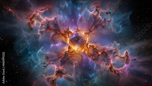 Wallpaper Mural Beautiful nebulae and stars in the night sky. Supernova background wallpaper Torontodigital.ca