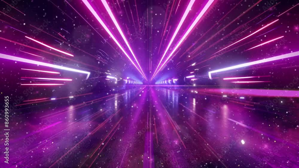 abstract flight in retro neon hyper warp space seamless looping overlay 4k virtual video animation background