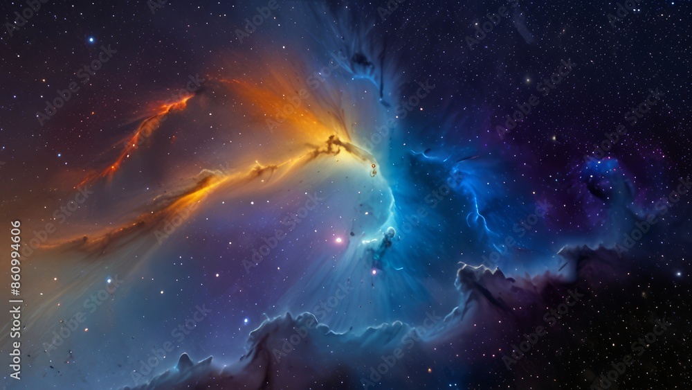 Beautiful nebulae and stars in the night sky. Supernova background wallpaper Beautiful nebulae and stars in the night sky. Supernova background wallpaper