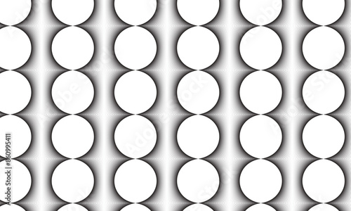 abstract simple black white gradient circle line pattern art.