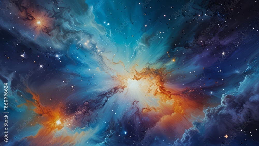 Beautiful nebulae and stars in the night sky. Supernova background wallpaper Beautiful nebulae and stars in the night sky. Supernova background wallpaper