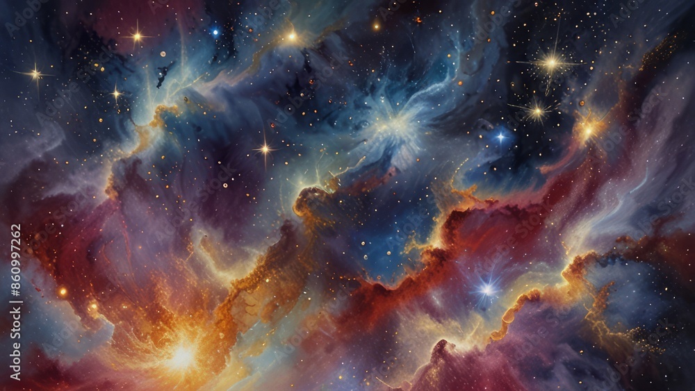 Beautiful nebulae and stars in the night sky. Supernova background wallpaper Beautiful nebulae and stars in the night sky. Supernova background wallpaper