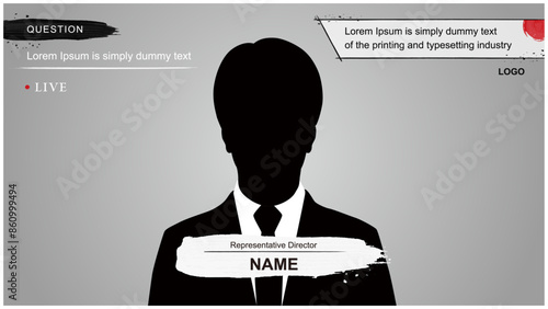 筆のテロップベース　配信素材