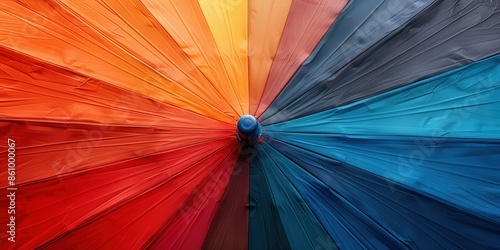 Colorful Umbrella Canopy Close-up