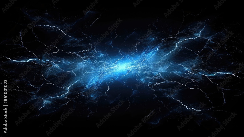 Abstract Blue Lightning Energy Abstract Blue Lightning Energy