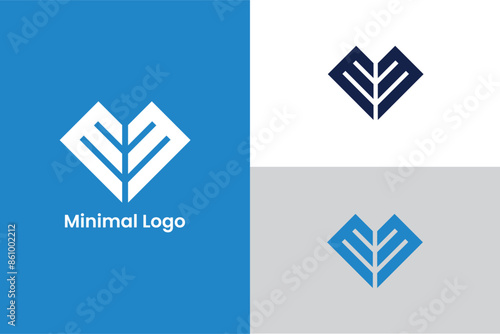 Letter EE heart icon medical wellness logo, letter EE arrow triangle logo, M Heart Logo design vector, Health care logo set with heart shape, Valentine day of love symbol Linear style, 