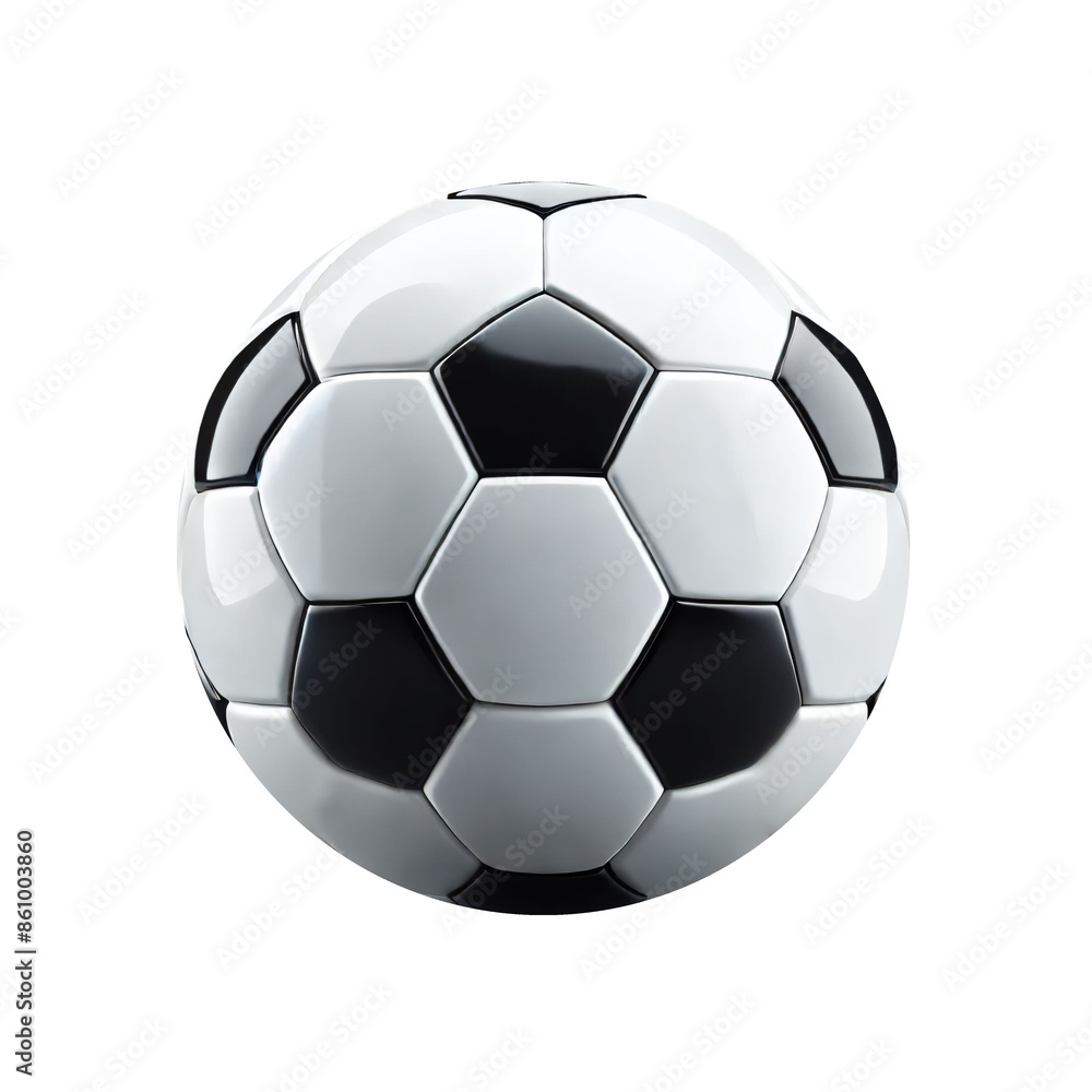 3D render of soccer ball with larger panels on transparent background 3D render of soccer ball with larger panels on transparent background