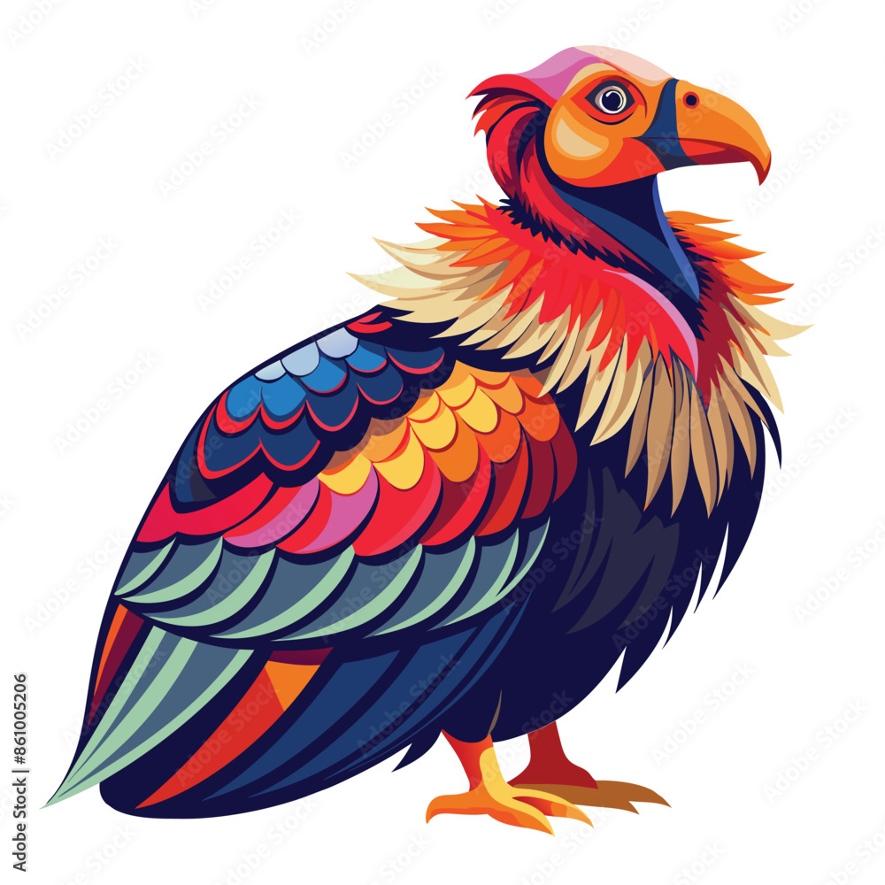 Obraz premium color California condor birds illustrator file