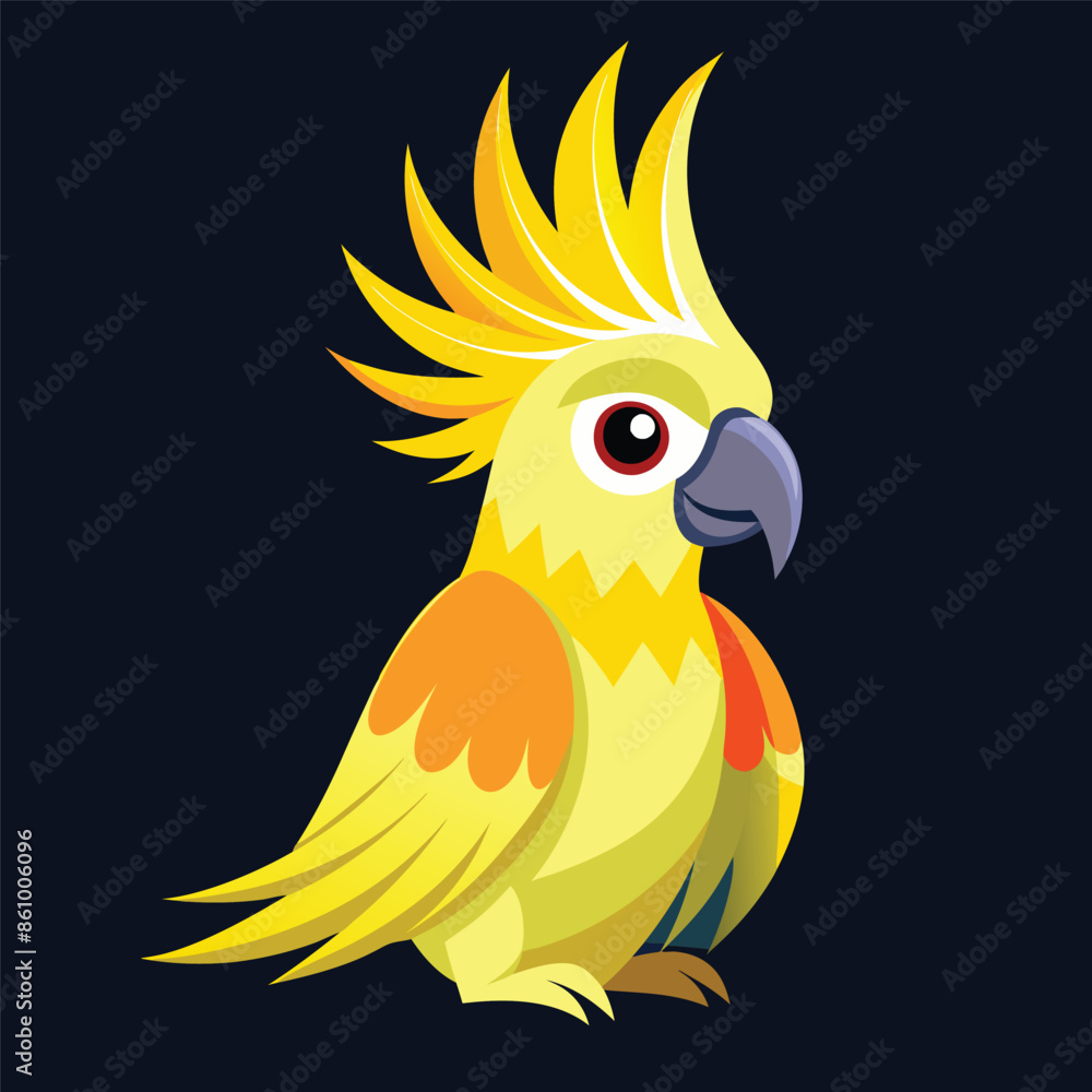 Obraz premium color yellow crested cockatoo birds victor file