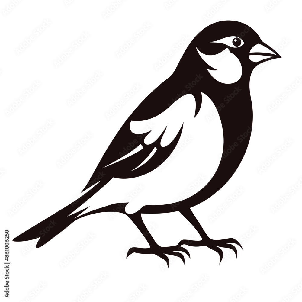 silhouette sparrow birds black and white style vector file eps silhouette sparrow birds black and white style vector file eps