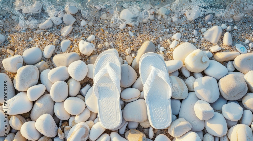 photo of a beach made of smooth stones. water, minimalism photo of a beach made of smooth stones. water, minimalism