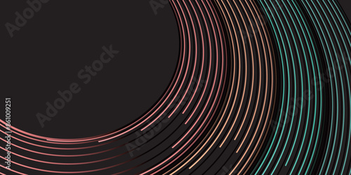 ネオン　カラフル　幾何学　テクノロジー　背景