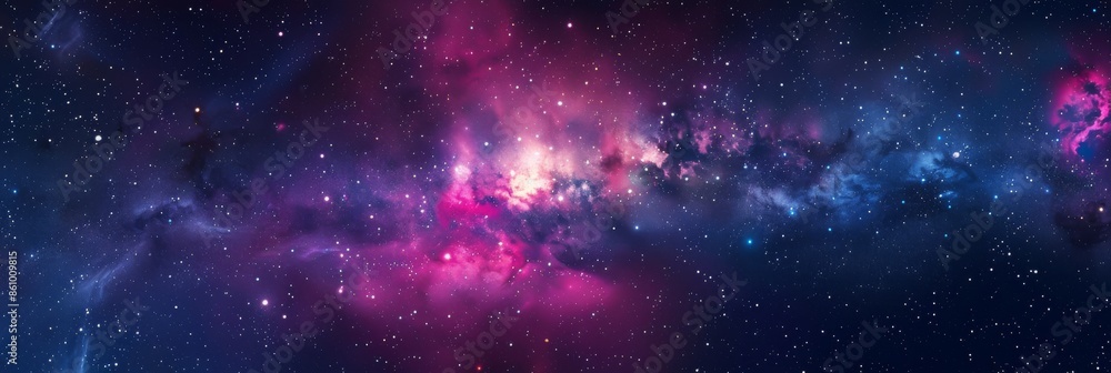 Naklejka premium Cosmic Nebula - A Celestial Tapestry