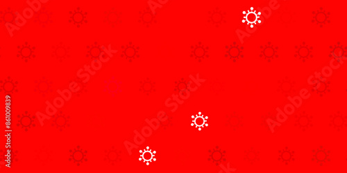 Dark red, yellow vector texture with disease symbols.
