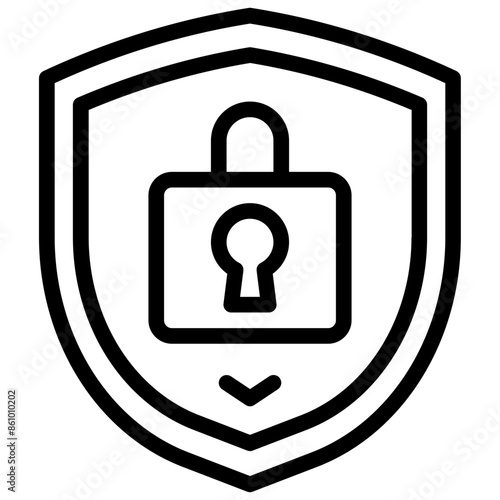 Shield lock Icon. Security Shield Icon