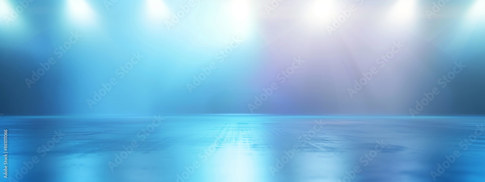 Blurred empty blue room studio background Blurred empty blue room studio background