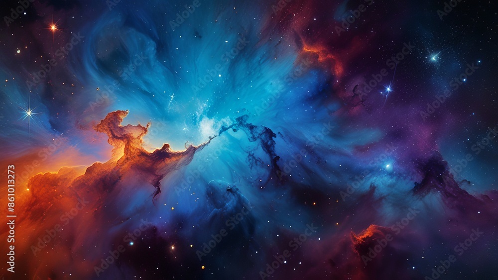 Beautiful nebulae and stars in the night sky. Supernova background wallpaper Beautiful nebulae and stars in the night sky. Supernova background wallpaper