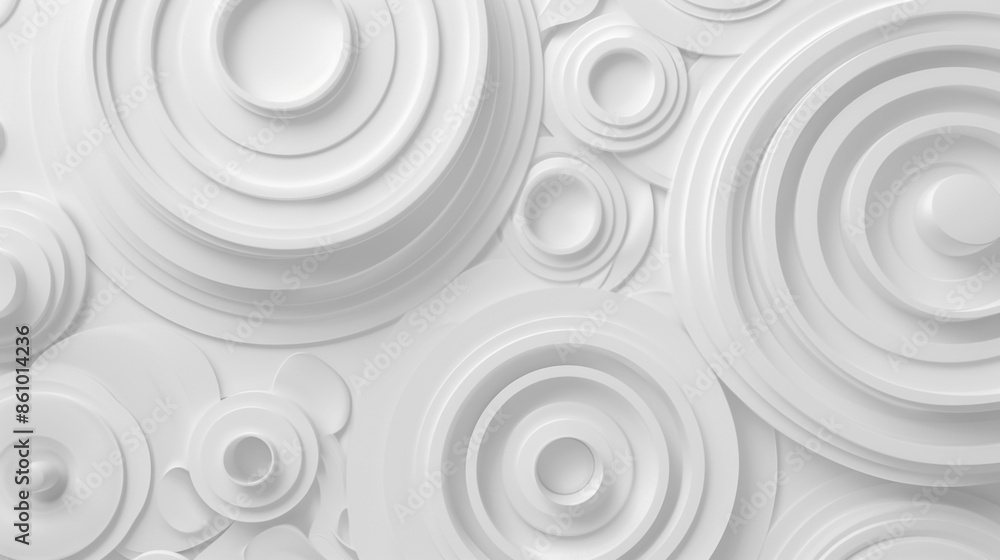 abstract white circle 3d background. white background. abstract white circle 3d background. white background.