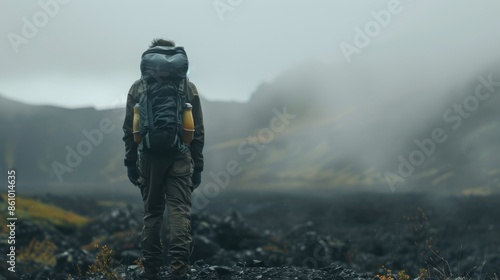 Outdoor Exploration isolated with grey background 