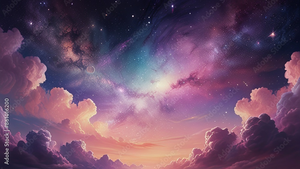Beautiful nebulae and stars in the night sky. Supernova background wallpaper Beautiful nebulae and stars in the night sky. Supernova background wallpaper
