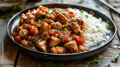 Gourmet Fusion, Kung Pao Chicken and Rice Ensemble