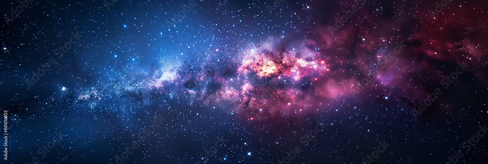 Obraz premium A Cosmic Tapestry of Stars and Nebulae