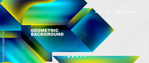 Colorful gradients with abstract geometric shapes. Vector Illustration For Wallpaper, Banner, Background, Card, Book Illustration, landing page